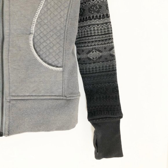 Lululemon Spacial Edition Knit Gray Scuba Hoodie - Picture 9 of 11